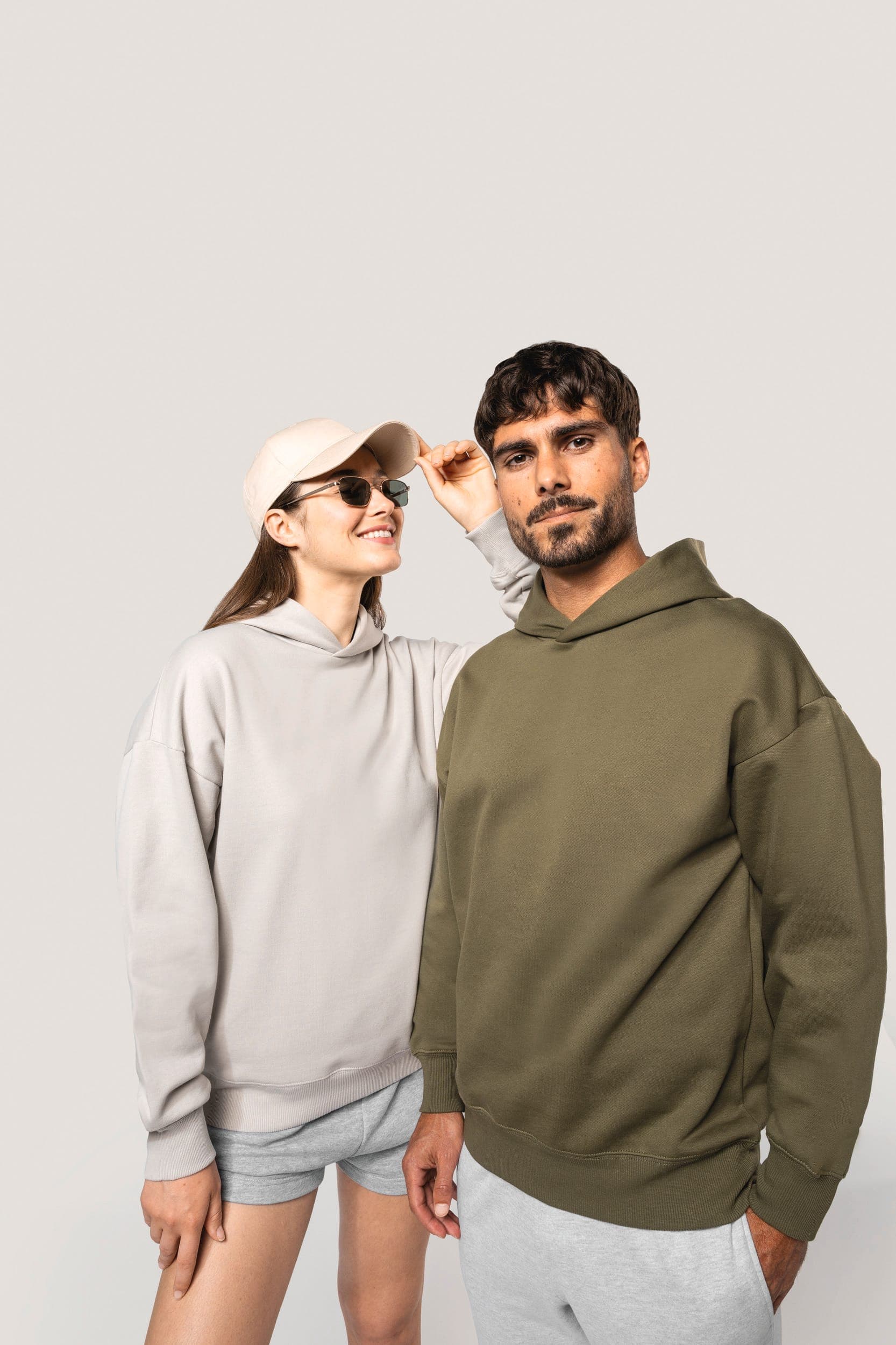 Sweatshirt à capuche molleton oversize unisexe