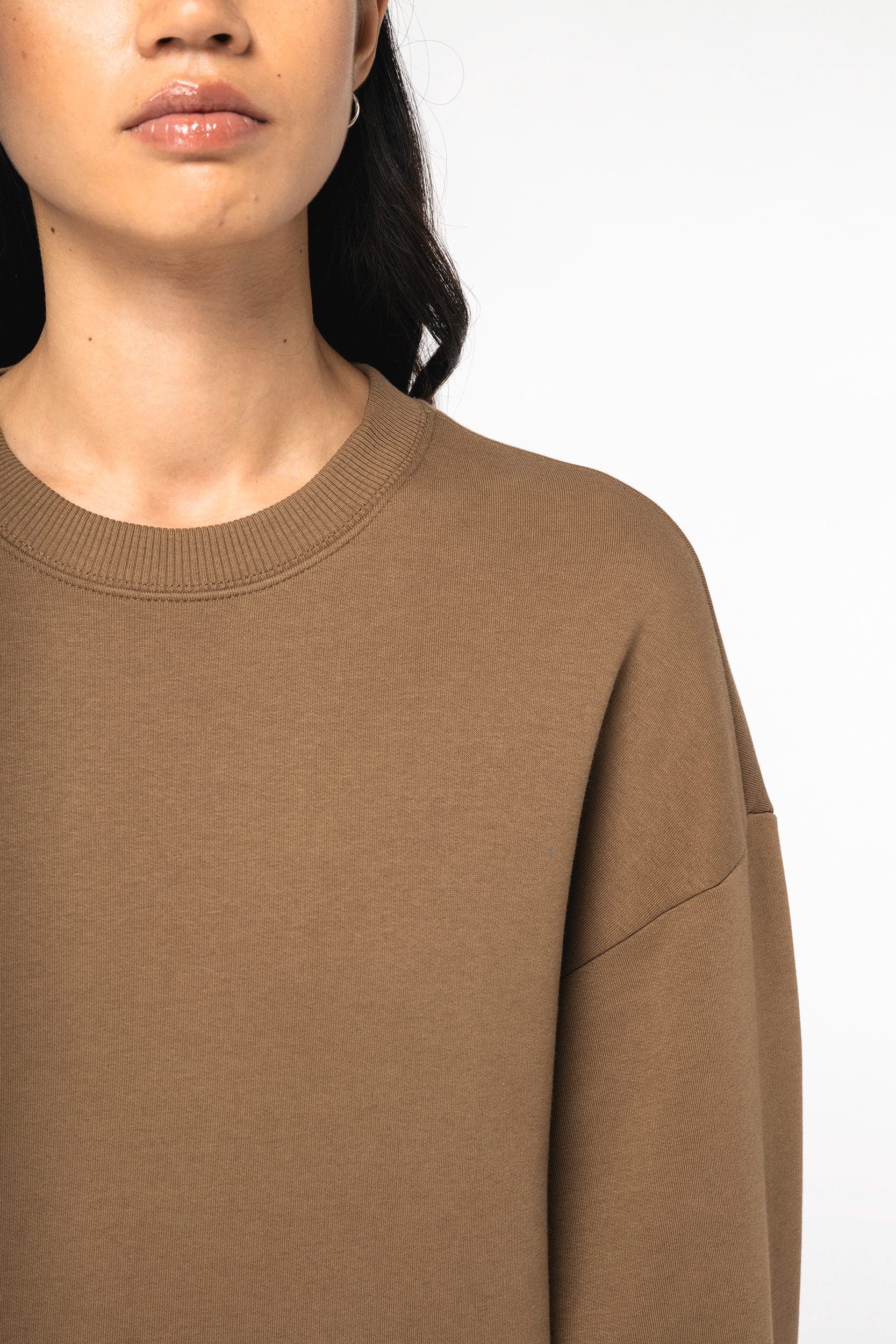 Sweat-shirt écoresponsable à col rond oversize unisexe